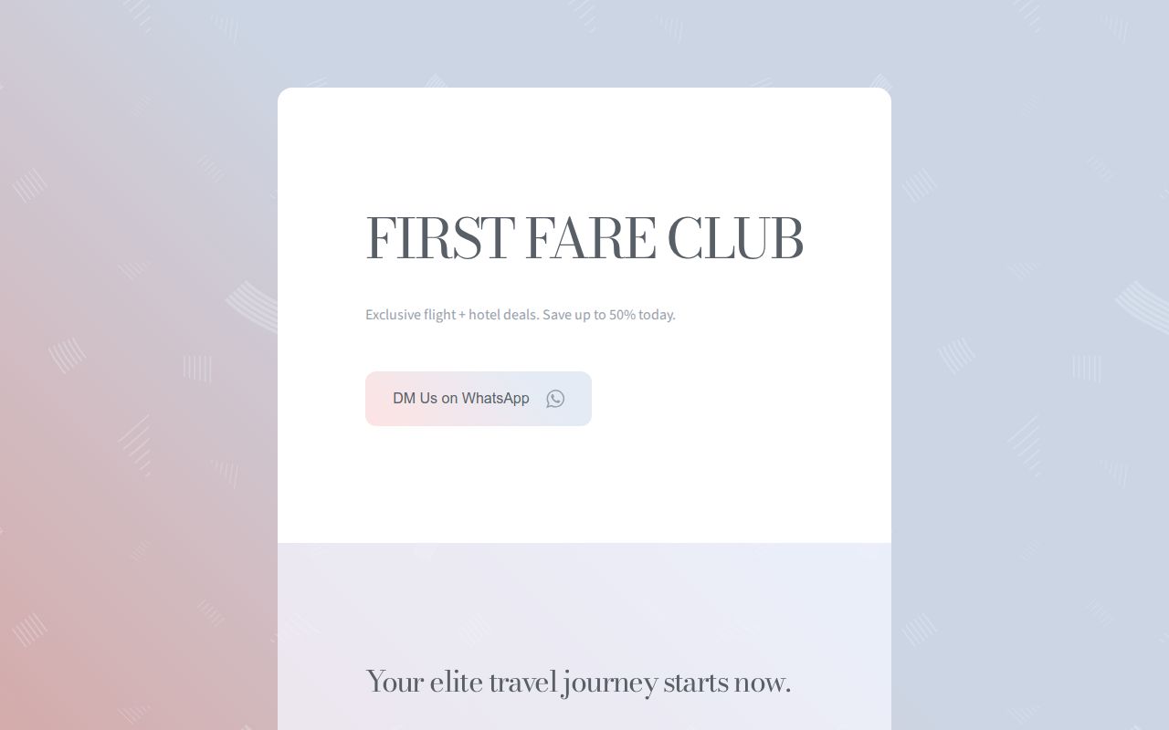 FirstFareClub | Get Exclusive Travel Deals Today